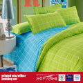 Green Brushed Fabric Combo Printed Microfiber Flat Sheet